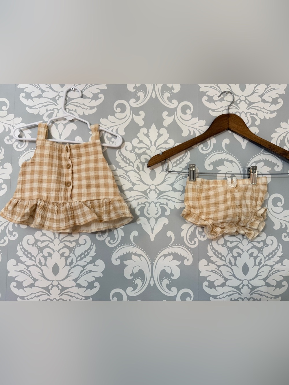💫4/$25 • Emily & Oliver Gingham Print 2 Piece Outfit